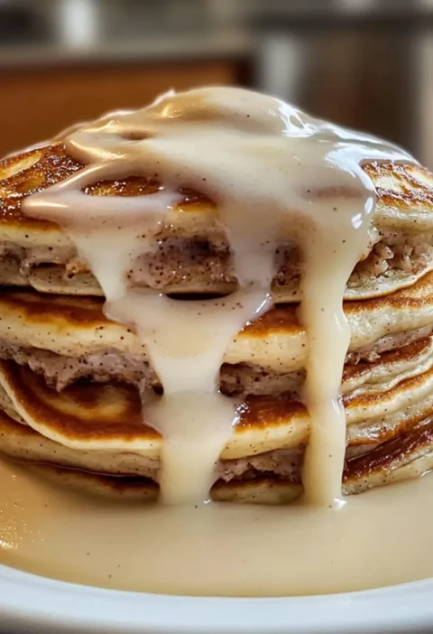 Zimtrollen-Pfannkuchen Rezept Zutaten: - 1 Tasse Mehl - 2 Esslöffel Zucker - 1 Esslöffel Backpulver - 1/2 Teelöffel Salz - 1 Tasse Milch - 1 Ei - 2 Esslöffel geschmolzene Butter - 1 Teelöffel Vanilleextrakt Zimtfüllung: - 1/4 Tasse brauner Zucker - 2 Esslöffel Zimt - 2 Esslöffel geschmolzene Butter Zubereitung: 1. In einer Schüssel Mehl, Zucker, Backpulver und Salz vermengen. 2. In einer anderen Schüssel Milch, Ei, geschmolzene Butter und Vanilleextrakt verquirlen. 3. Die flüssigen Zutaten zu den trockenen Zutaten geben und gut vermischen. 4. Für die Zimtfüllung braunen Zucker und Zimt vermengen und die geschmolzene Butter hinzufügen. 5. Eine Pfanne erhitzen und einen kleinen Löffel Teig hineingeben. Dann die Zimtfüllung in einem spiralförmigen Muster darauf geben. 6. Sobald Blasen auf der Oberfläche erscheinen, den Pfannkuchen umdrehen und die andere Seite goldbraun backen. 7. Wiederholen, bis der gesamte Teig aufgebraucht ist. 8. Warm servieren.