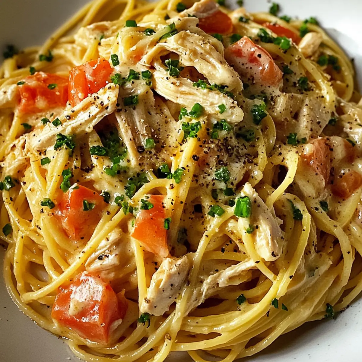 Creamy Crockpot Chicken Spaghetti Recipe bkwmmz