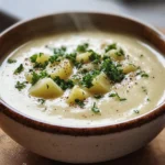 Cremige vegane deutsche Kartoffelsuppe für kalte Tage