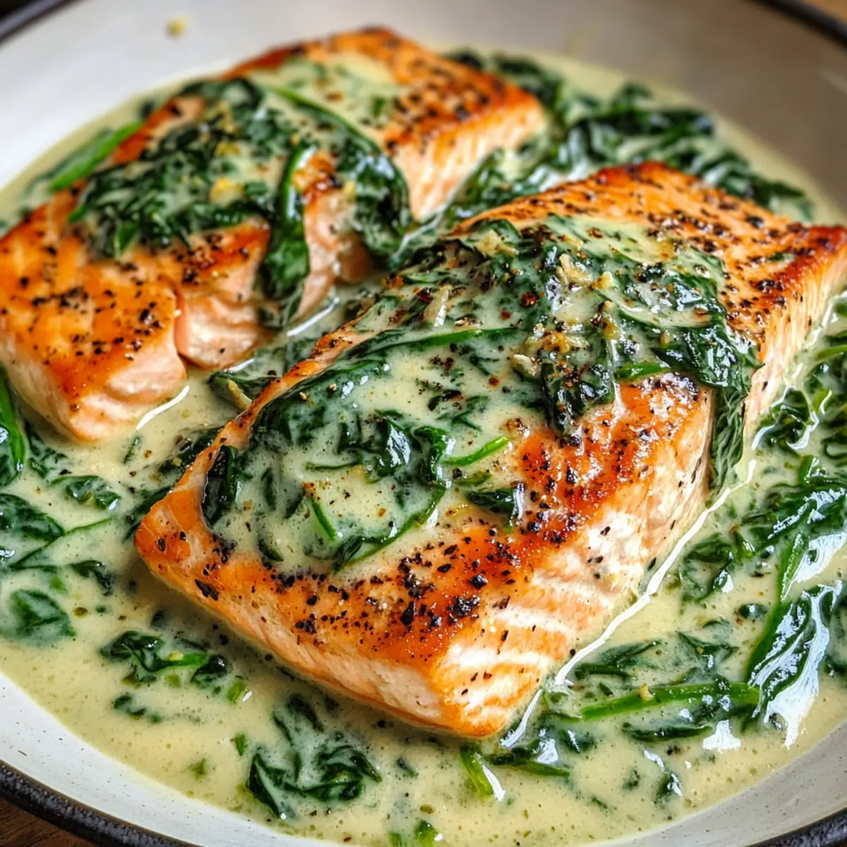 Cremiger Spinat Lachs Rezept für schnelles Genießen 2 Creamy Spinach Salmon Recipe j9dqwv