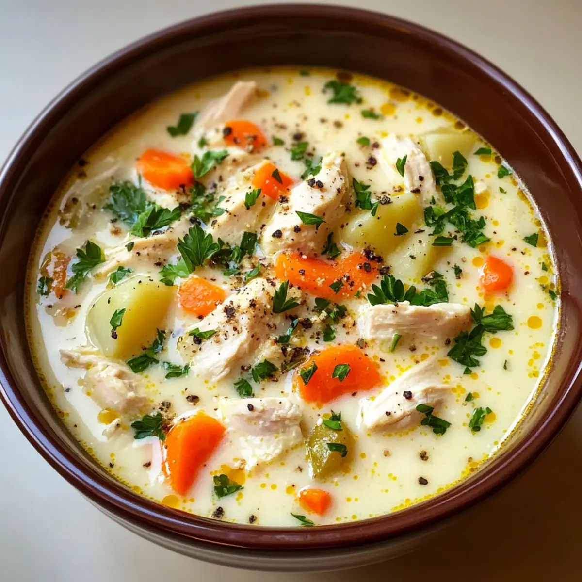 Crockpot Cremige Hühnchen- und Kartoffelsuppe Rezept für Zuhause 3 Crockpot Creamy Chicken and Potato Soup Recipe nyrimd