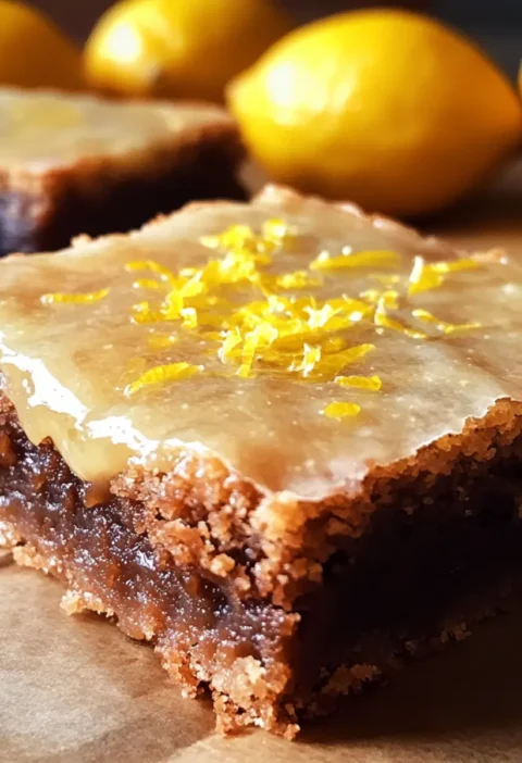 Einfache Zitronenbrownies