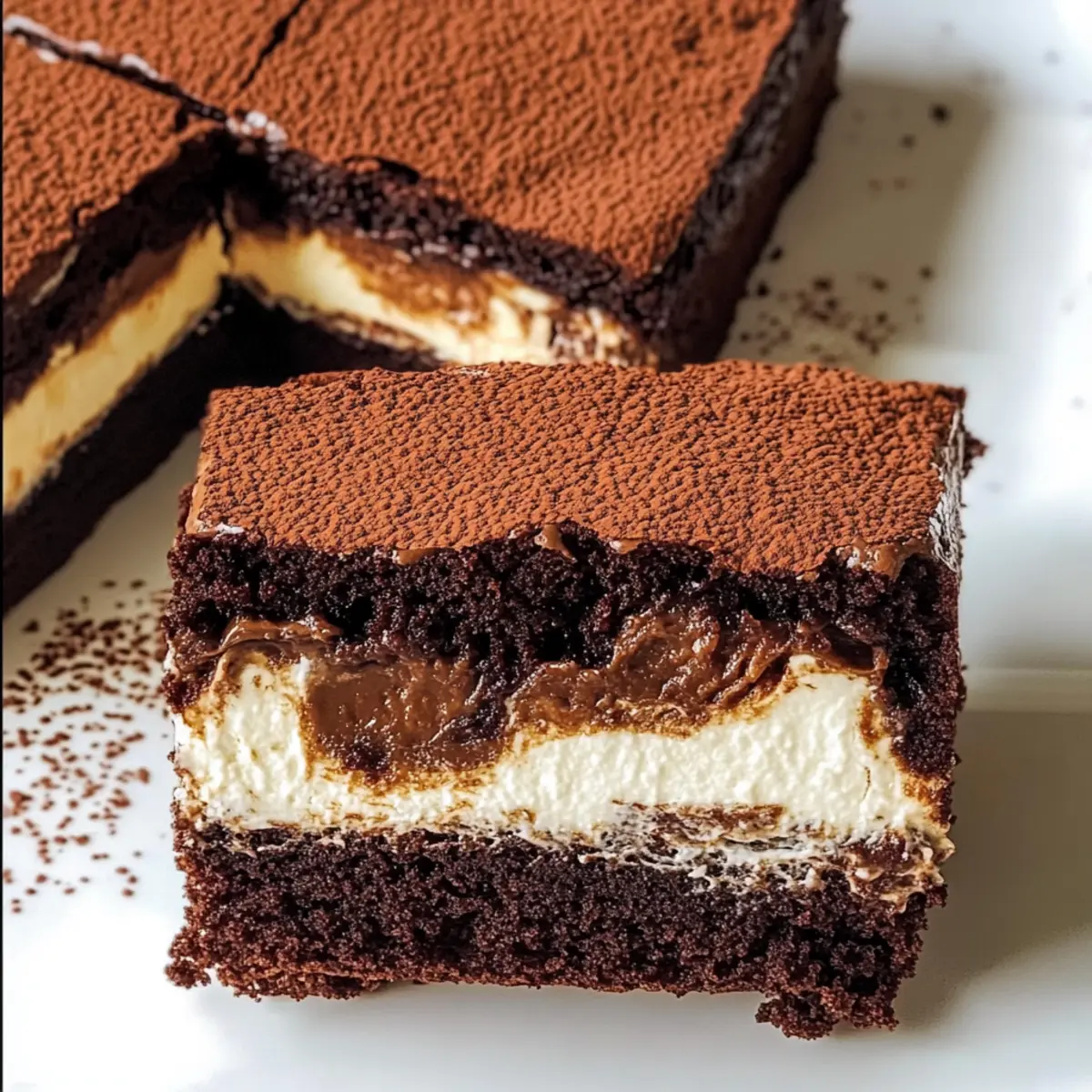 Fudgy Tiramisu Brownies für große Gaumenfreuden 3 Fudgy Tiramisu Brownies wameja