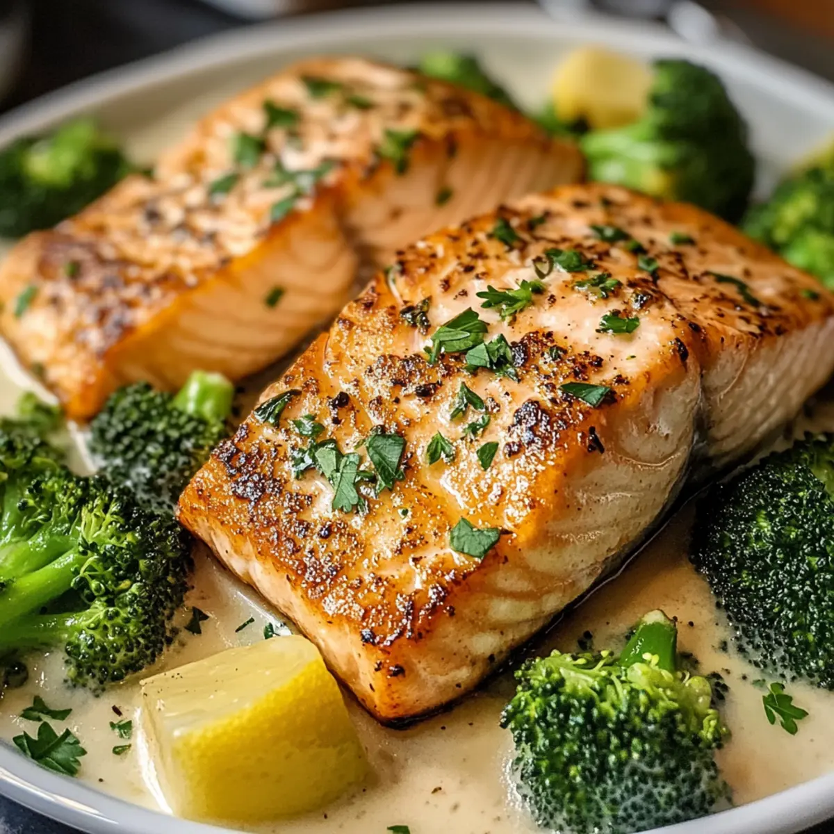 Gesunder gebratener Lachs mit Brokkoli für dich 3