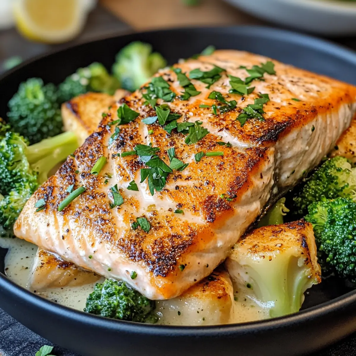 Gesunder gebratener Lachs mit Brokkoli für dich 5 Gebratener Lachs mit Brokkoli