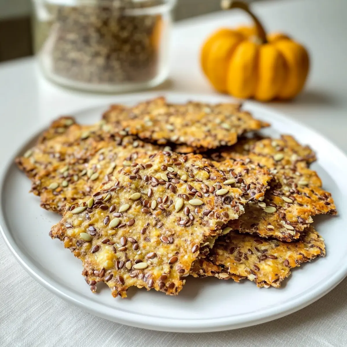 Glutenfreie Low Carb Leinsamen Cracker Rezept mit Kurkuma yrient