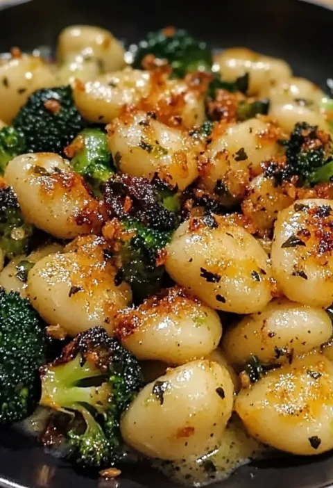 Gnocchi with Brussels sprouts and broccoli