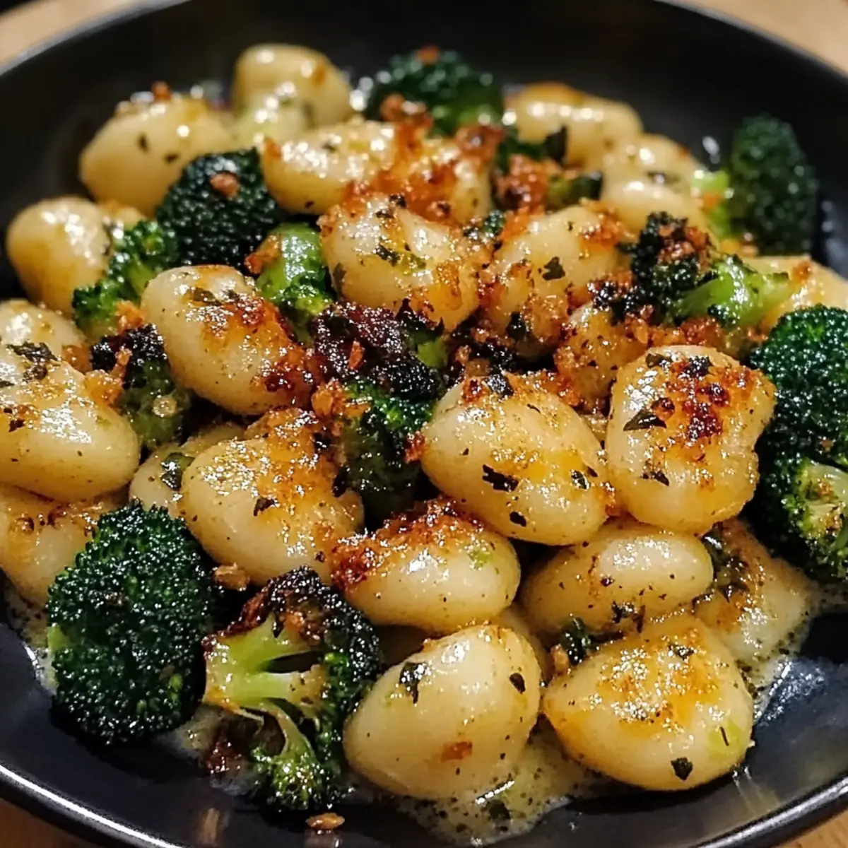 Gnocchi with Brussels sprouts and broccoli
