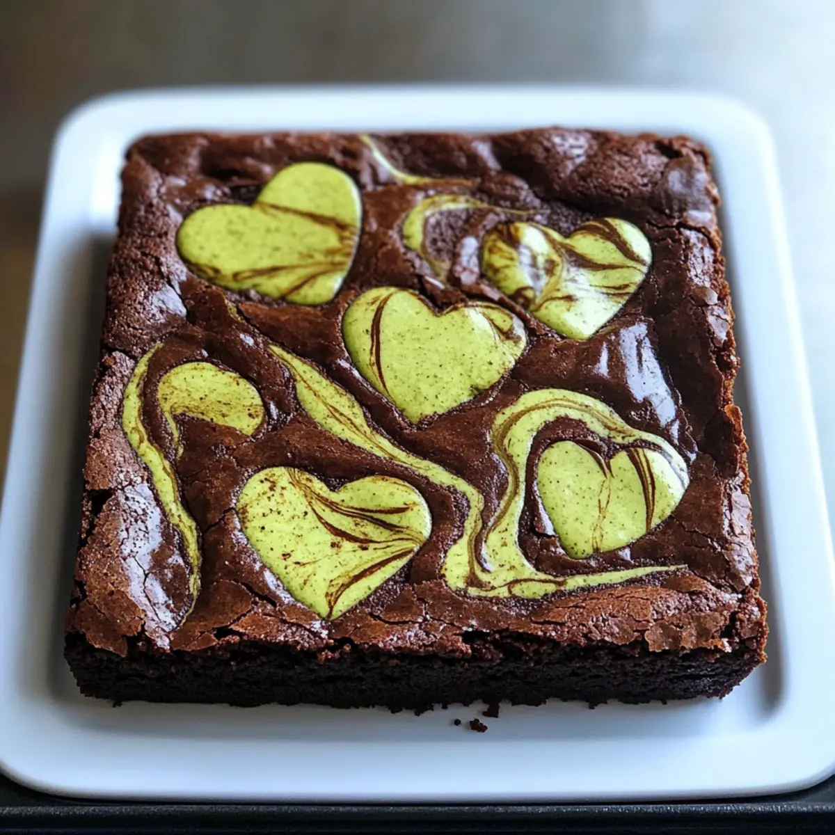 Herz zu Herz Matcha Brownies für süße Momente 3 Heart to Heart Matcha Brownies bkshku