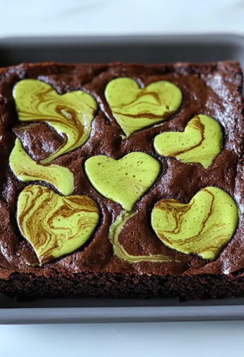 Herz zu Herz Matcha Brownies