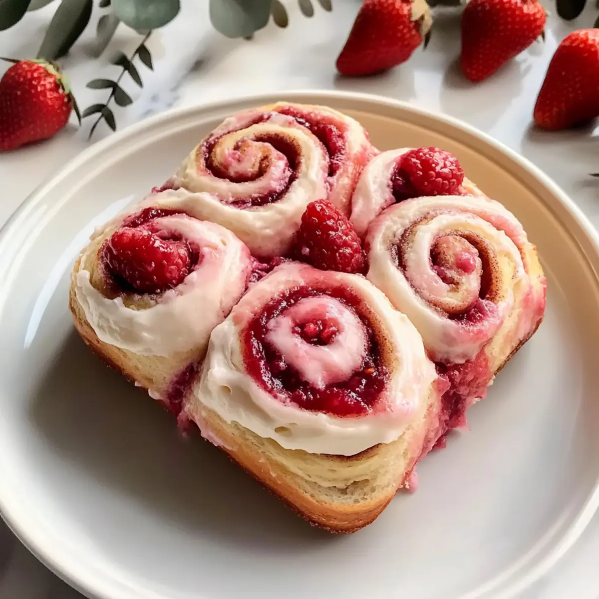 Unwiderstehliche rosa Zimtschnecken