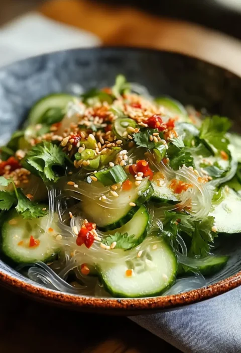 Kaltes Gurken- und Glasnudelsalat