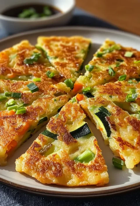 Koreanische Pfannkuchen (Pajeon) Rezept Zutaten: - 1 Tasse Mehl - 1 Tasse Wasser - 1 Ei - 2 Tassen Frühlingszwiebeln, in Stücke geschnitten - 1 Tasse Gemüse (Karotten, Zucchini, etc.), in Stücke geschnitten - 1 TL Salz - Öl zum Braten Anleitung: 1. In einer Schüssel Mehl, Wasser, Ei und Salz vermischen. 2. Frühlingszwiebeln und Gemüse hinzufügen und gut vermengen. 3. Eine Pfanne bei mittlerer Hitze erhitzen und Öl hinzufügen. 4. Eine Kelle des Teigs in die Pfanne geben und gleichmäßig verteilen. 5. Auf jeder Seite 3-4 Minuten braten, bis sie goldbraun sind. 6. Mit Sojasauce servieren.