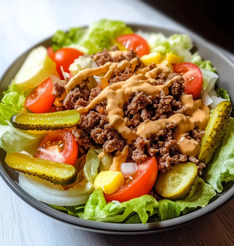 Low Carb Big Mac Salat – Gesundes Original Rezept 1 Low Carb Big Mac Salat – Das Original Rezept von Lecker Abnehmen