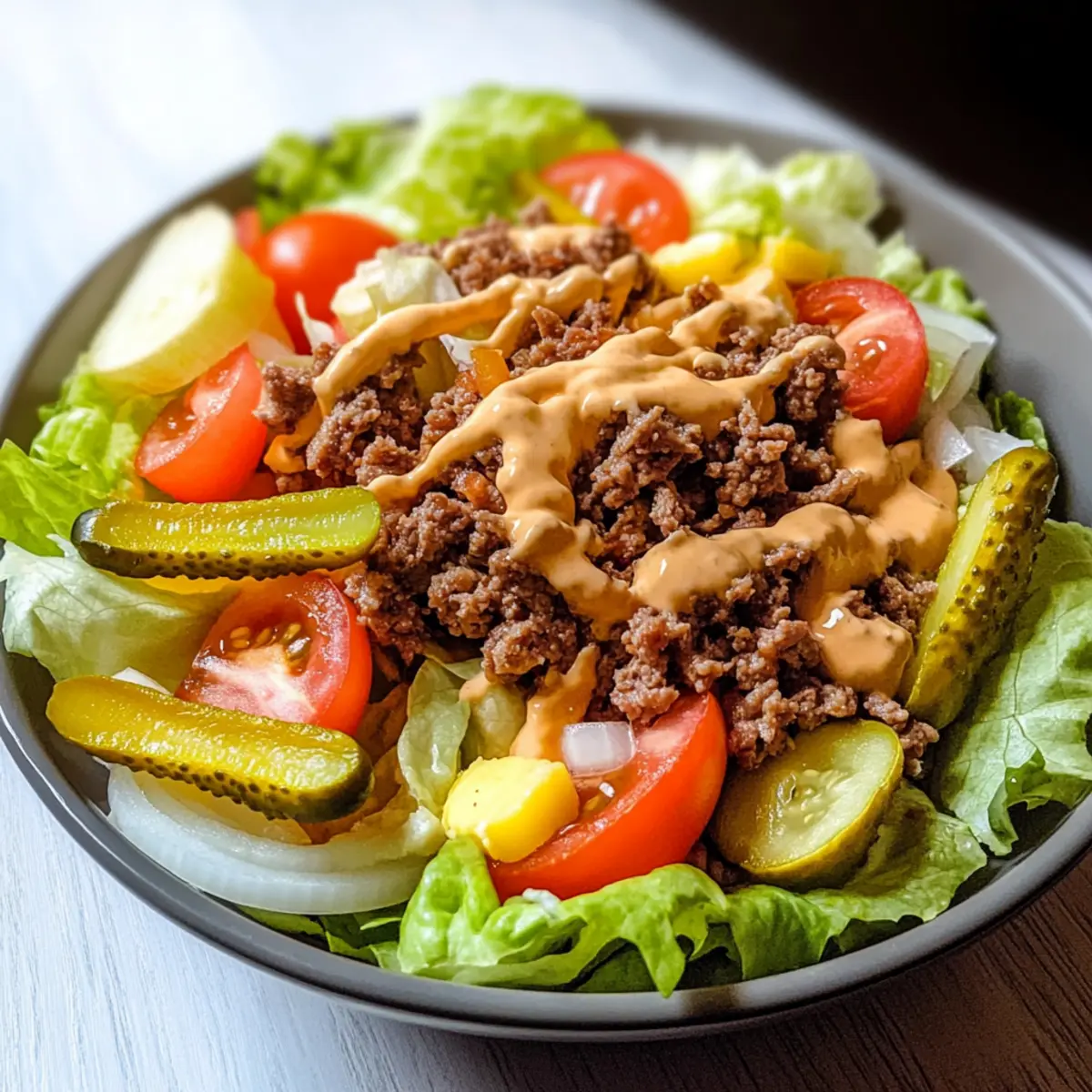 Low Carb Big Mac Salat – Gesundes Original Rezept 5 Low Carb Big Mac Salat – Das Original Rezept von Lecker Abnehmen