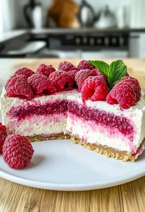 Niedrig Kohlenhydrat Himbeer Vanille Torte