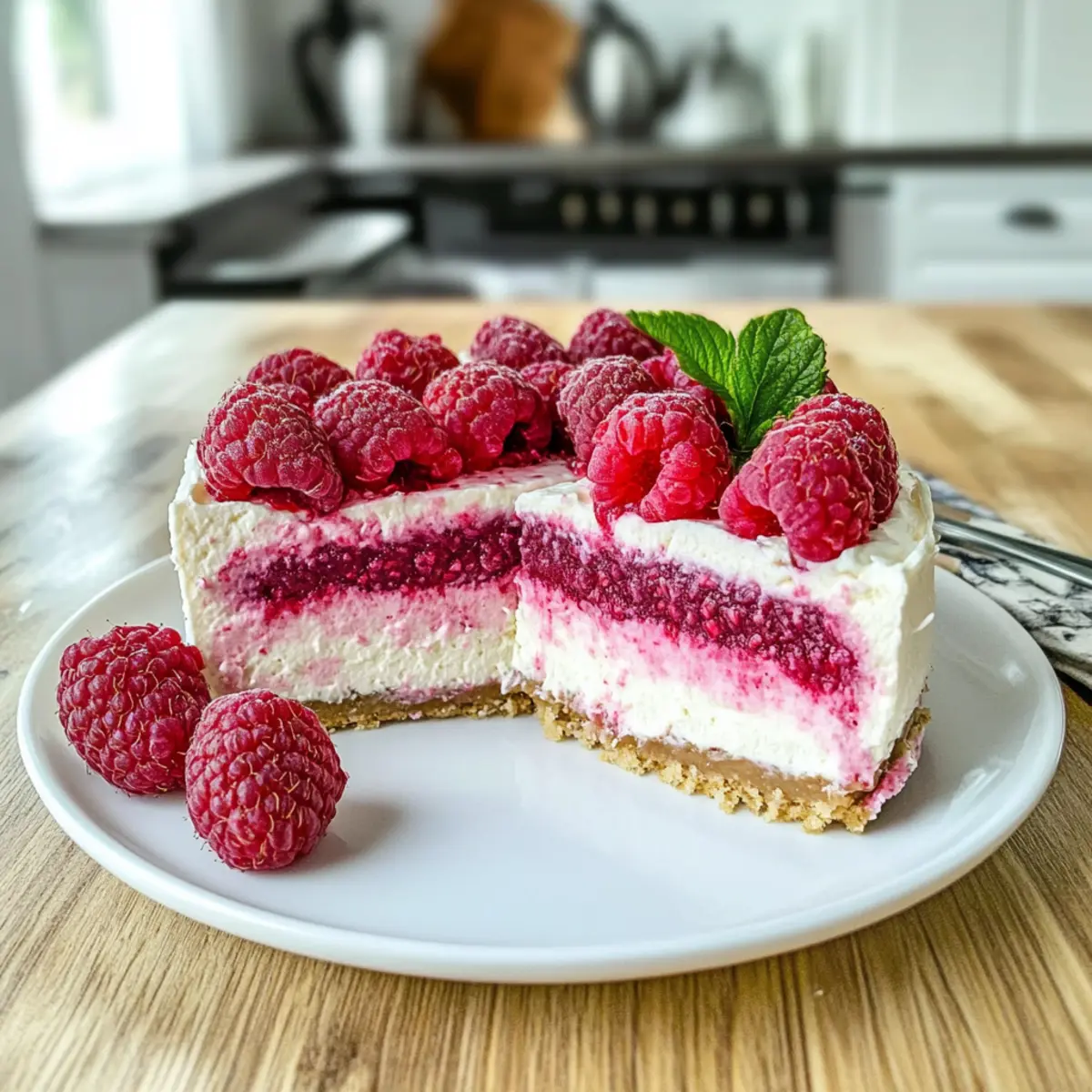 Niedrig Kohlenhydrat Himbeer Vanille Torte