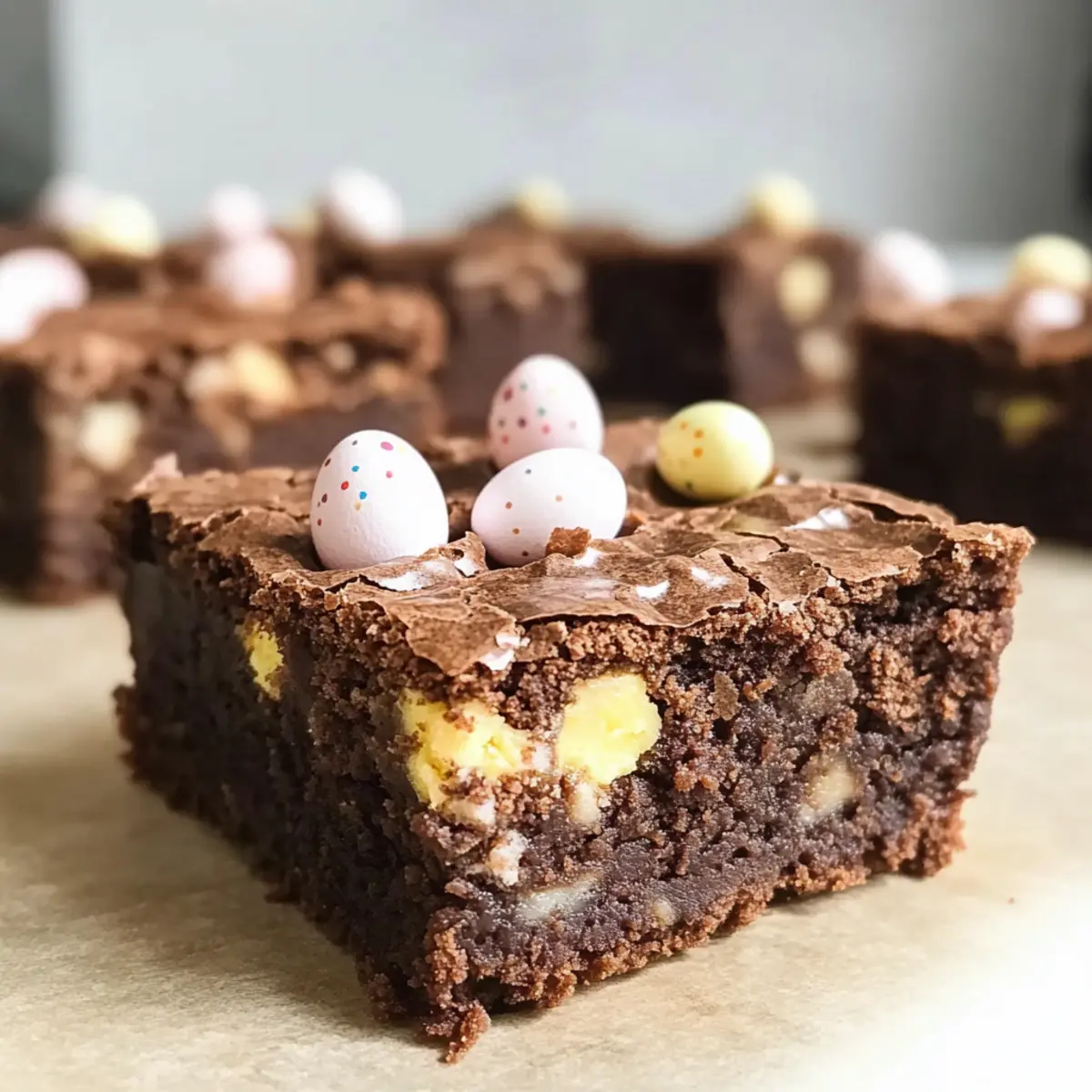 Mini-Ei-Brownies: Schokoladengenuss für jeden Anlass 4 Mini Egg Brownies f80wag