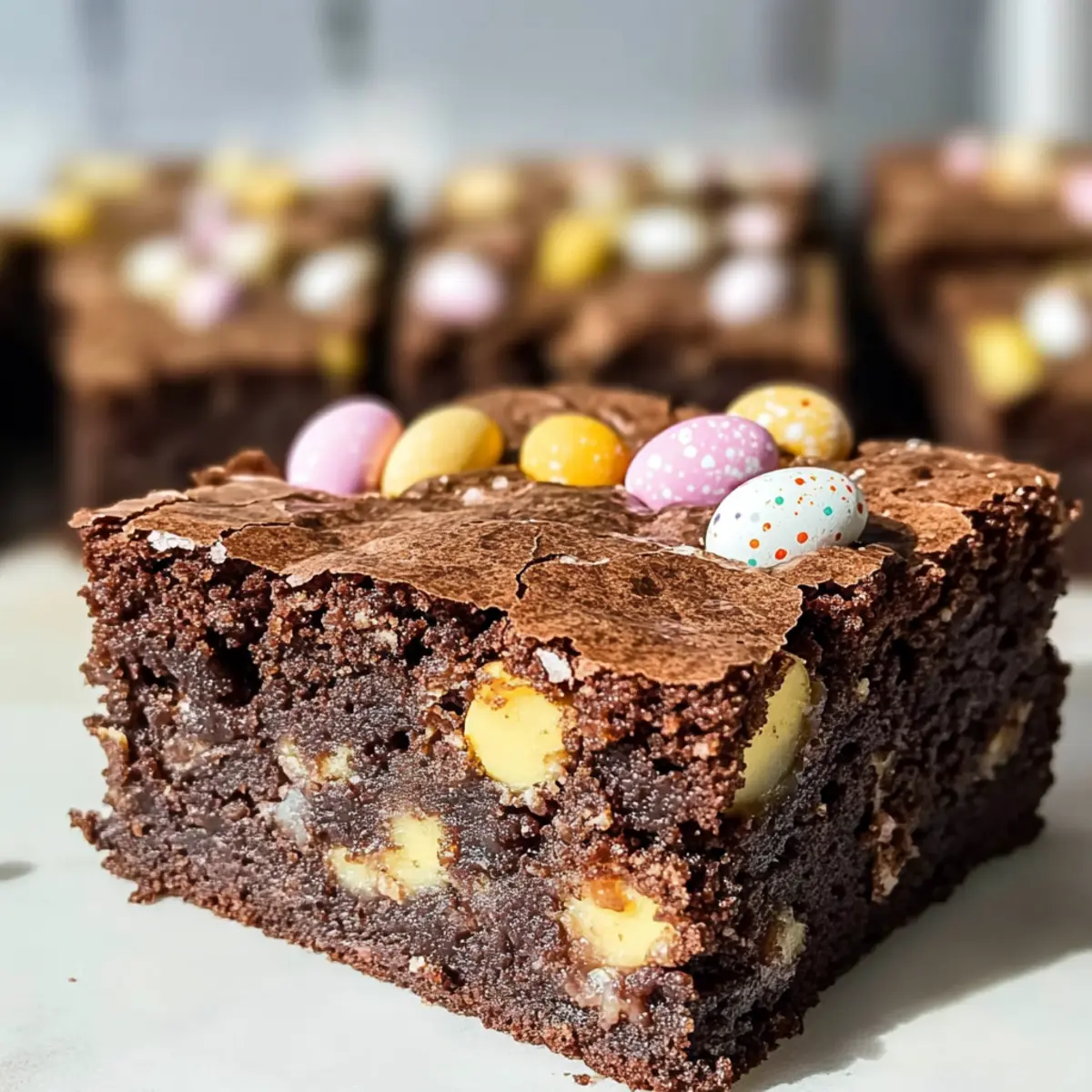 Mini-Ei-Brownies: Schokoladengenuss für jeden Anlass 2 Mini Egg Brownies gkm6rb
