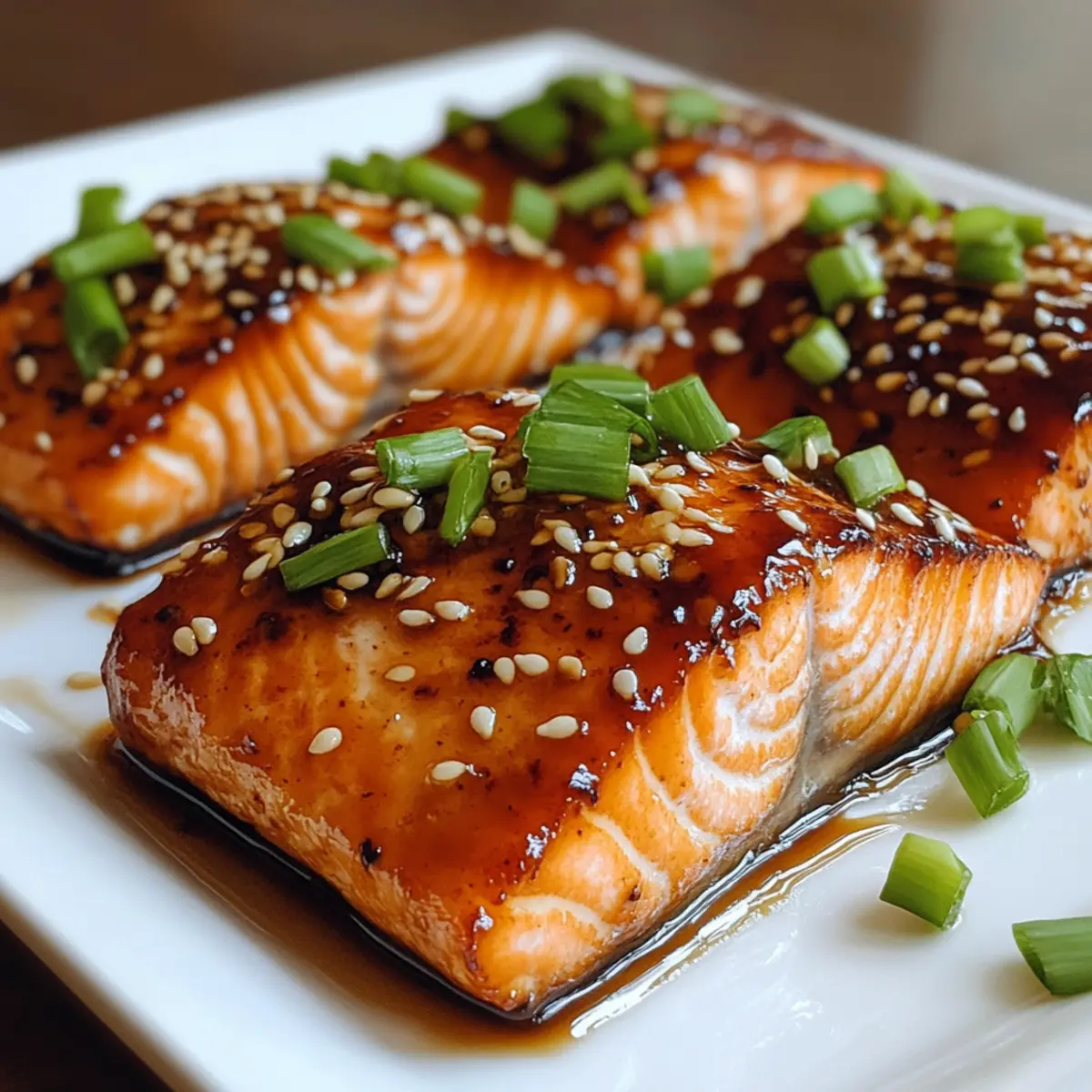 Miso-Glasiertes Geröstetes Lachsrezept Zutaten: - 4 Lachsfilets - 3 Esslöffel Miso-Paste - 2 Esslöffel Honig - 1 Esslöffel Sojasauce - 1 Teelöffel Sesamöl - 1 Teelöffel Ingwer (gerieben) - Frühlingszwiebeln (zum Garnieren) - Sesamsamen (zum Garnieren) Anleitung: 1. Ofen auf 200 Grad Celsius vorheizen. 2. In einer Schüssel Miso-Paste, Honig, Sojasauce, Sesamöl und Ingwer gut vermischen. 3. Lachsfilets auf ein Backblech legen und mit der Miso-Mischung bestreichen. 4. Im vorgeheizten Ofen 12-15 Minuten rösten, bis der Lachs gar ist. 5. Vor dem Servieren mit Frühlingszwiebeln und Sesamsamen garnieren.