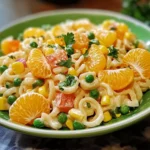 Einfacher Kalter Nudelsalat für den Sommer-Spaß