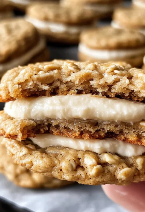 Haferflocken-Sandwich-Kekse