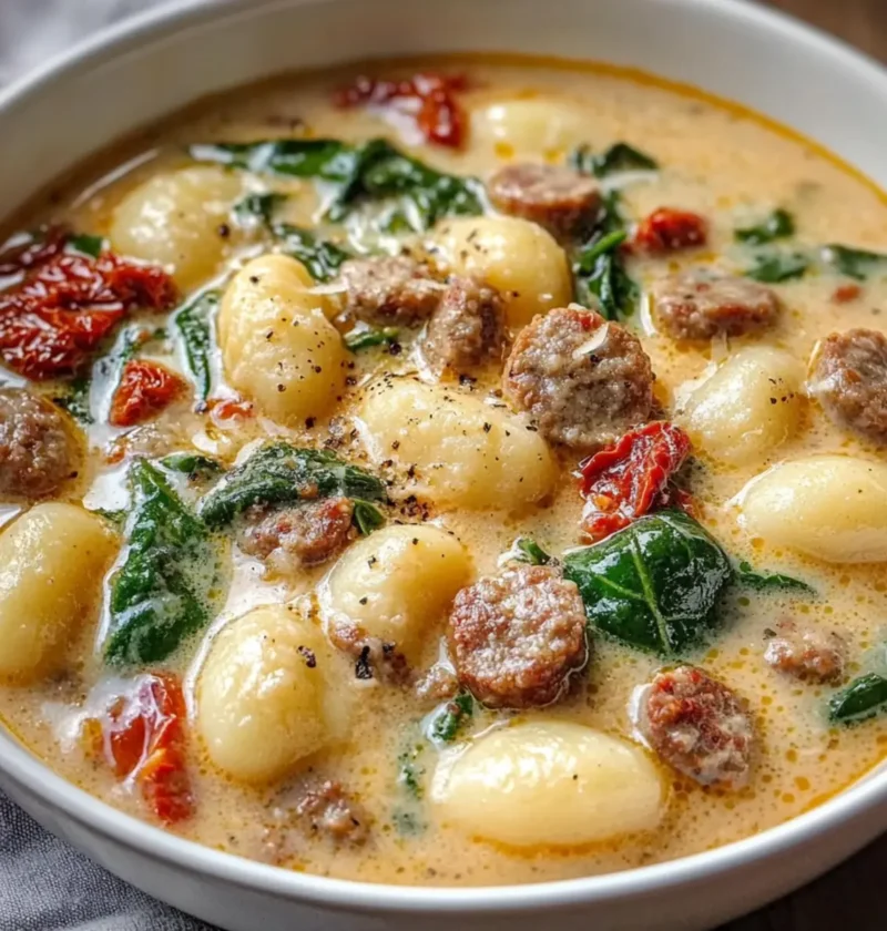 Ein-Topf-Toskanische-Wurst-Gnocchi-Suppe für Jeden Abend 5 Ein-Topf-Toskanische-Wurst-Gnocchi-Suppe – Cremig, Gemütlich und Perfekt für Jeden Abend