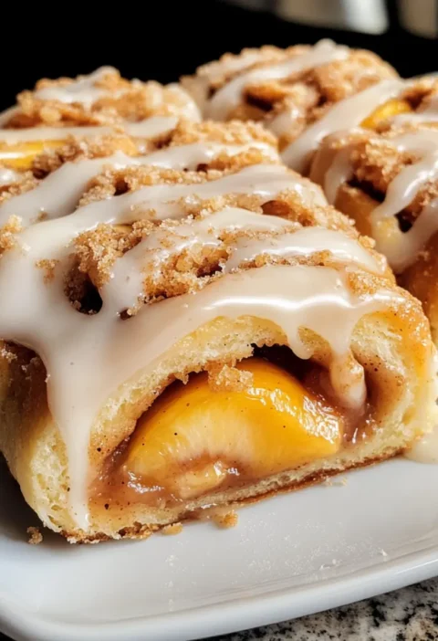 Pfirsich-Knusper-Zimtschnecken