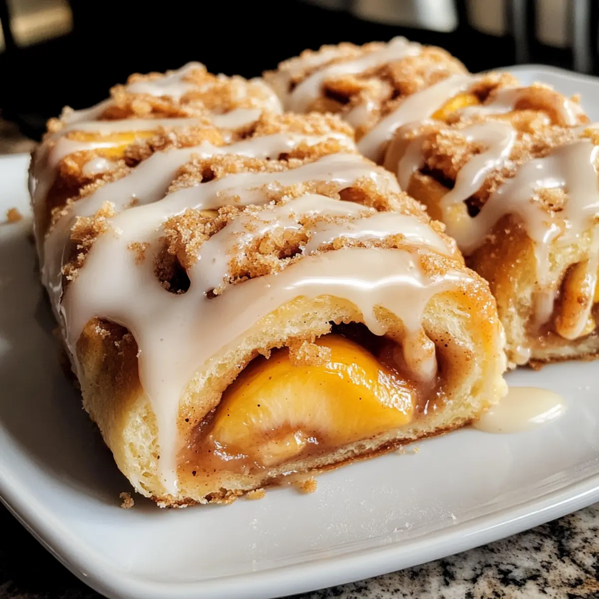 Pfirsich-Knusper-Zimtschnecken