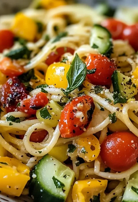 Perfekter veganer Nudelsalat