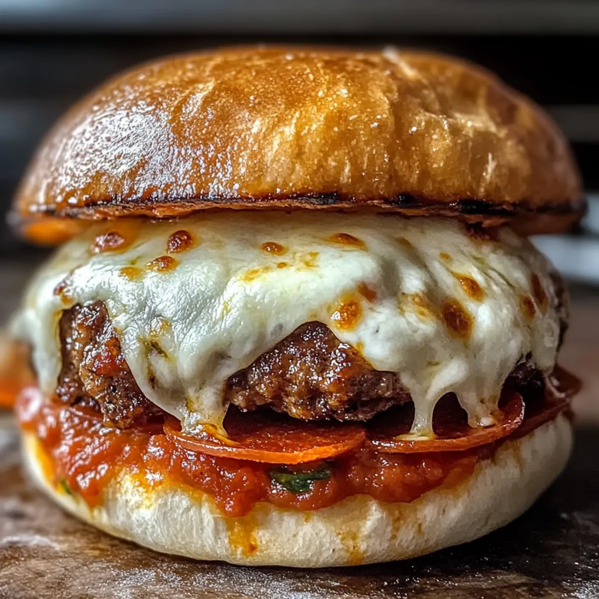 Pizza Burger Rezept Zutaten: 500 g Rinderhackfleisch 1 TL Salz 1/2 TL Pfeffer 1 TL Knoblauchpulver 1 TL Zwiebelpulver 1/2 Tasse Pizza-Sauce 100 g Mozzarella-Käse, gerieben 25 g Peperoni, in Scheiben 25 g grüne Paprika, gewürfelt 4 Hamburger-Brötchen Zubereitung: 1. Den Grill vorheizen. 2. Rinderhackfleisch in eine Schüssel geben und mit Salz, Pfeffer, Knoblauchpulver und Zwiebelpulver vermengen. 3. Aus der Mischung vier Patties formen. 4. Die Patties auf den Grill legen und 3-4 Minuten pro Seite grillen. 5. Nach der letzten Wendung Pizza-Sauce auf jedes Patty geben und mit Mozzarella-Käse, Peperoni und grüner Paprika belegen. 6. Den Grilldeckel schließen und 1-2 Minuten weiter grillen, bis der Käse schmilzt. 7. Die Patties auf die Hamburger-Brötchen legen und servieren.