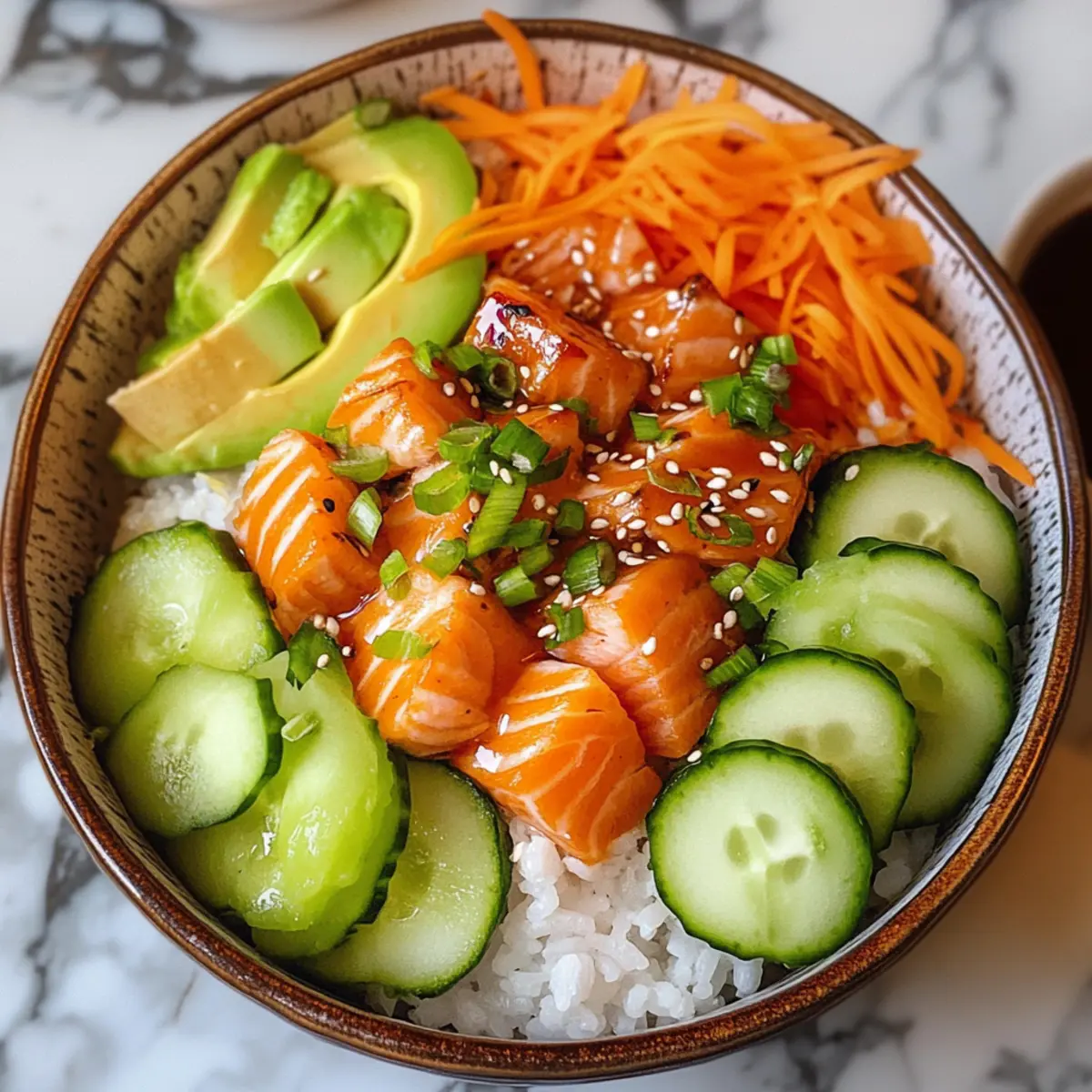 Poke-Bowl mit angebratenem Lachs Rezept