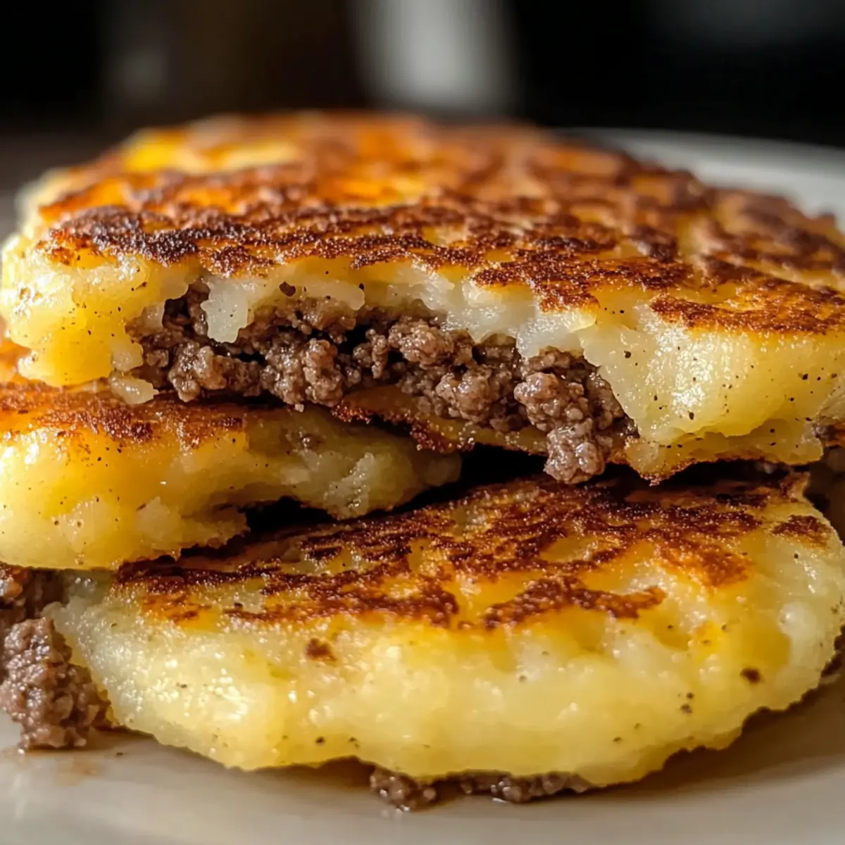 Potato Pancakes with Savory Beef and Cheese Recipe aepqjl