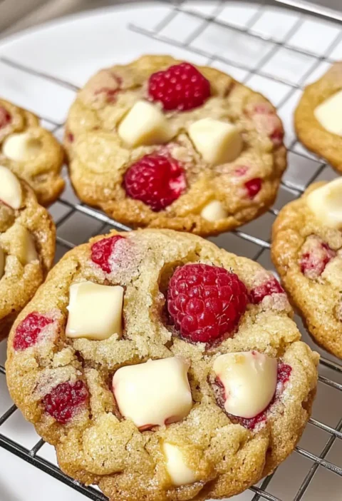 Himbeer weiße Schokoladenkekse