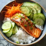 Teriyaki Lachs Sushi Auflauf einfach gemacht