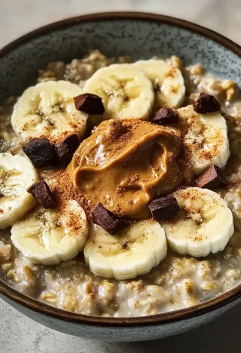 Langsame Kochmaschine Erdnussbutter Haferflocken Rezept