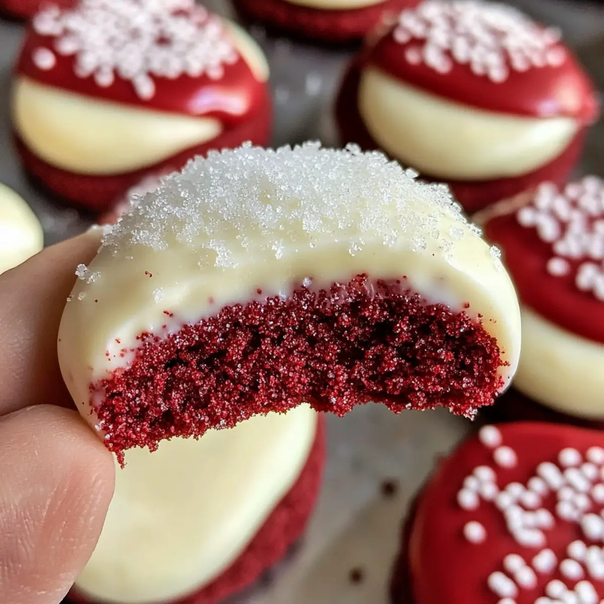 Snow Capped Red Velvet Sugar Cookies vqangv