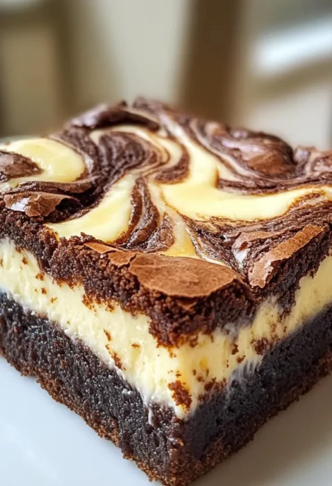 Sauerteig Käsekuchen Brownies Reich und Üppig Dessert