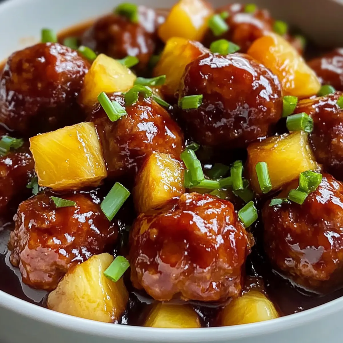 Würzige hawaiianische Crockpot-Fleischbällchen Rezept