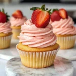 Weiße Schokoladen-Muffins mit cremigem Frosting