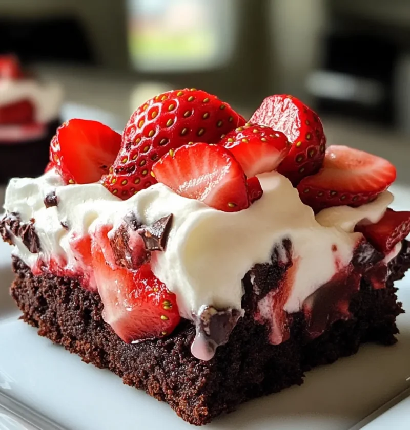 Erdbeer-Kurzgebäck-Brownies Eine köstliche Verführung 37 Erdbeer-Kurzgebäck-Brownies Köstliche Dessert-Leckerei