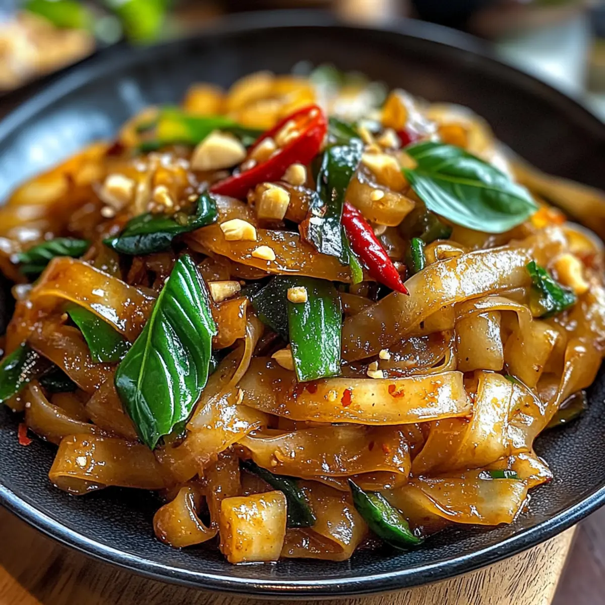 Straßenstil Thai Betrunkene Nudeln Blitzschnell Kochen 5 Straßenstil Thai Betrunkene Nudeln