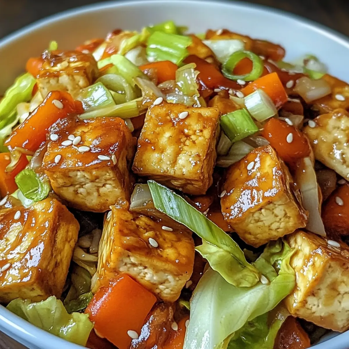 Tofu KohlgemA¼se Pfanne qigenu