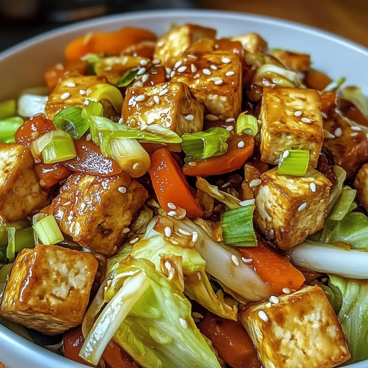 Tofu Kohlgemüse Pfanne