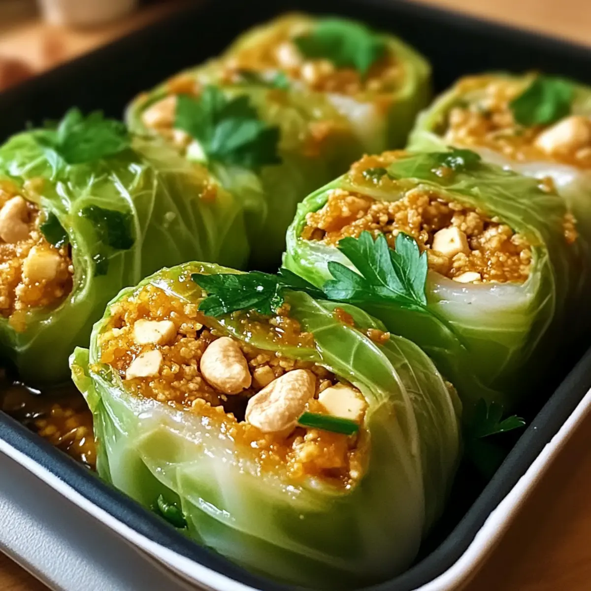 Vegane Kohlrouladen mit Tofu und Cashews ganz einfach p13eqj