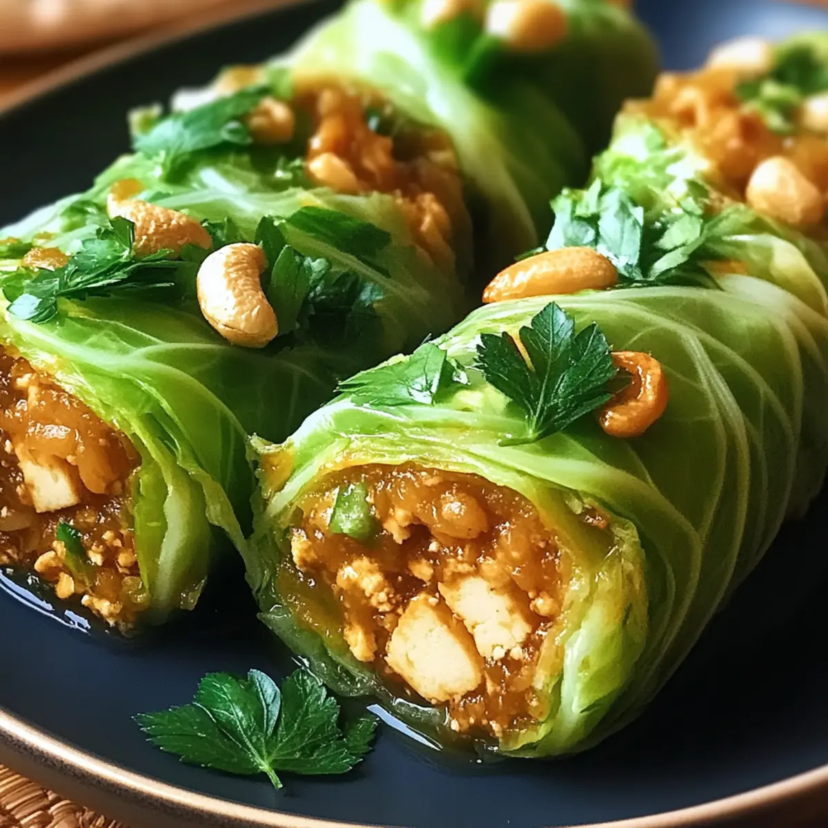 Vegane Kohlrouladen mit Tofu und Cashews ganz einfach t9aogr