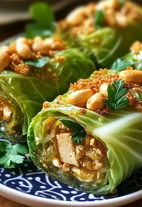 Vegane Kohlrouladen mit Tofu und Cashews ganz einfach