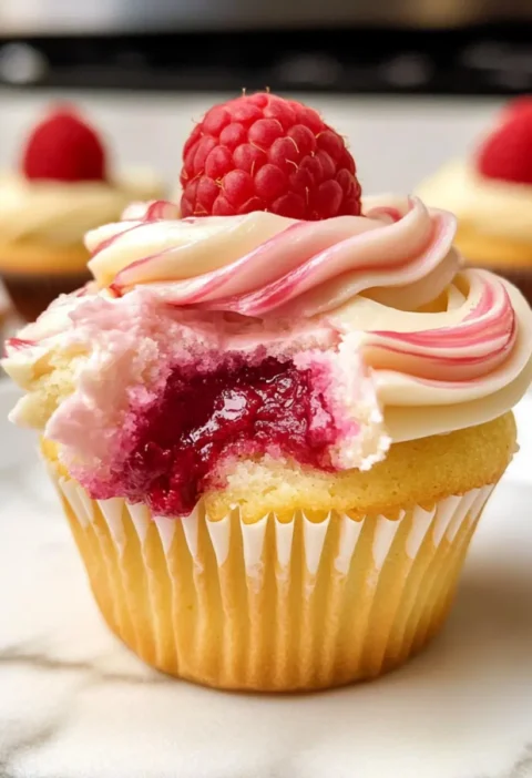 Weißer Schokolade Himbeere Muffins