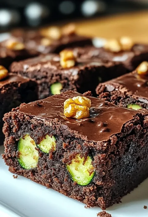 Zucchini-Brownies mit Honig Delightful Einfaches Vergnügen