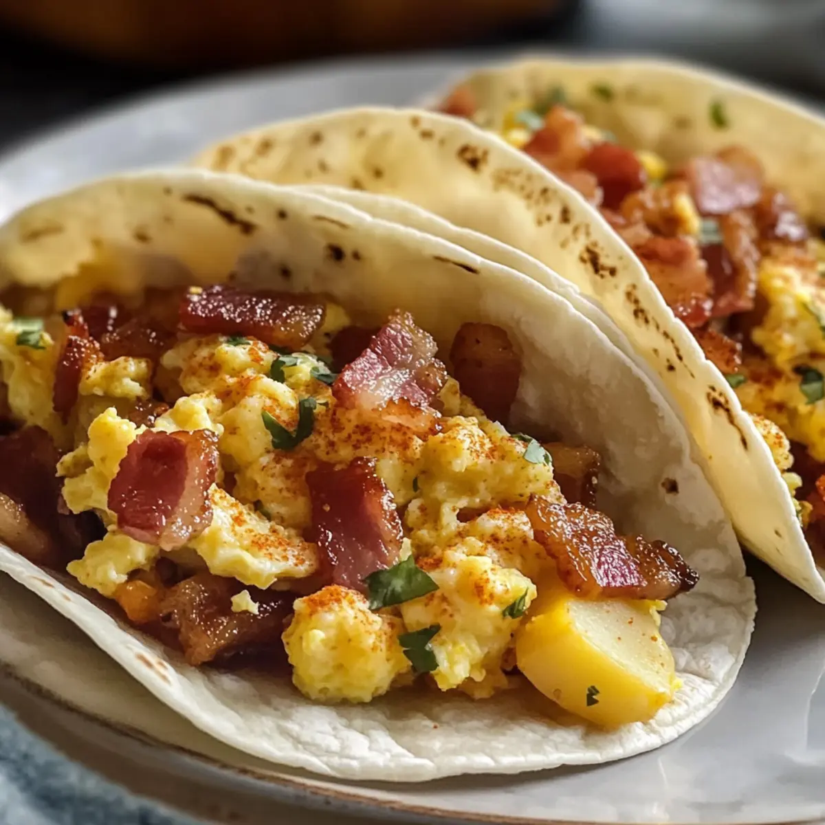 Gebackene Frühstückstacos